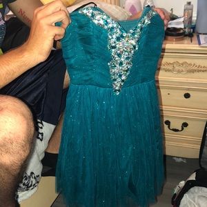 Crystal teal dress